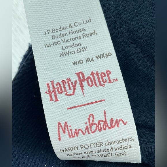 Mini Boden Harry Potter Jumpsuit Size 3-4Y Blue Gold Star Wingardium Leviosa - Picture 3 of 6